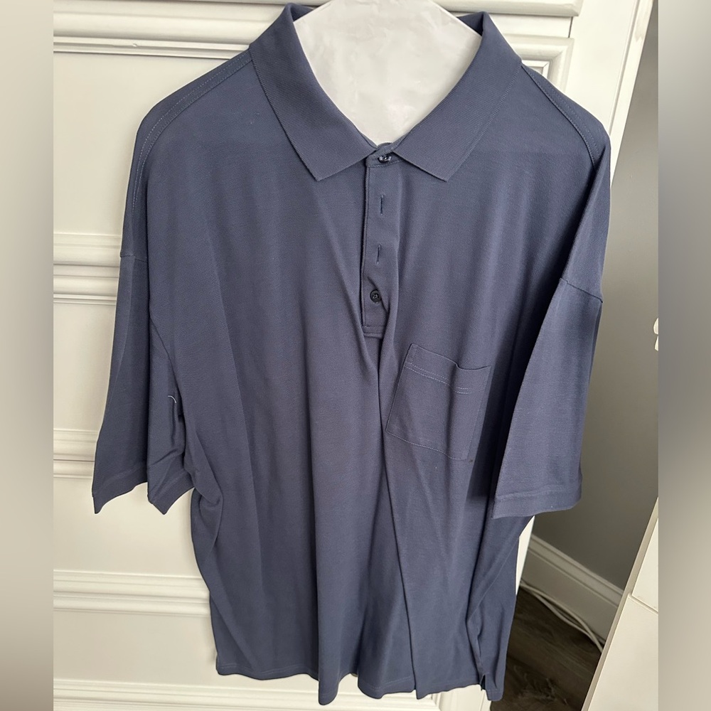 Montechiaro Men’s Navy Blue Short Sleeve Polo Shirt Size 4XL